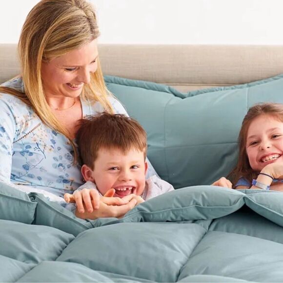 The Company Store LoftAIRE™ Down Alt Medium Comforter Sea Mist, Twin Size. New! - Picture 3 of 16